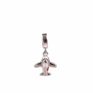 Charm Carmín Avión de Plata