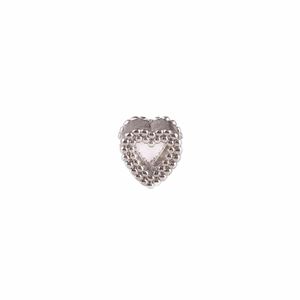 Charm Carmín Corazón de Plata