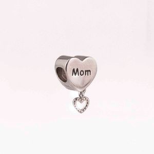 Charm Carmín Corazon MOM de Plata