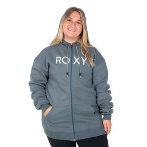 Campera Roxy Logo Mujer Moda Azul