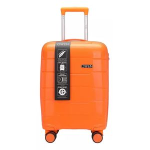 Valija Owen Carry On Rígida con candado Material PP Super Resistente Naranja