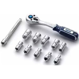 Juego de Bocallaves con Accesorios Portátil [ 1/4''] (12 Pzs) BREMEN® 6656