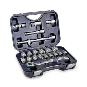 Juego de Bocallaves con Accesorios SAE [1/2''] (22 Pzs) BREMEN® 7941