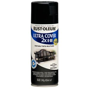 Ultra Cover 2X Pintura Multiuso  Rust-Oleum en Aerosol Acabado Brillante Negro