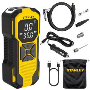 Compresor De Aire Portátil 12V Powerbank Mini Inflador Luz USB Stanley