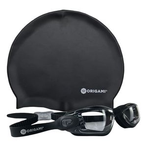 Kit Natacion Antiparras Adulto Origami Gorra Silicona Sr