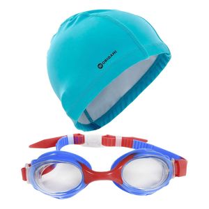 Kit Natacion Antiparras Ninos Origami + Gorra Polyflex Jr