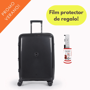 Valija chica Cabina Carry on Rígida Expandible Negra Urbano
