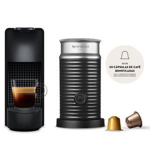 Cafetera Nespresso Essenza Mini C 19b + Espumador Aeroccino Blanco