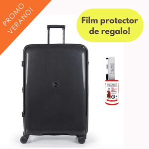 Valija Grande Rígida Expandible con candado incorporado Negra Urbano