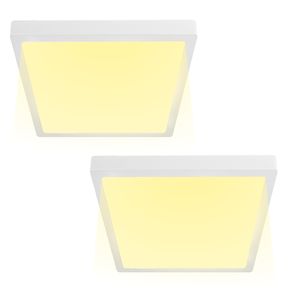 Kit x2 Plafon Lampara techo Led Gadnic PNL24 Cuadrado 24W Cálido