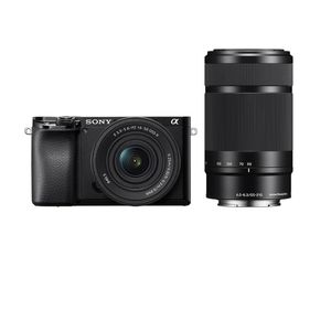 Cámara Digital Mirrorless Sony APS-C ILCE-6100 Lente 16-50mm Lente 55-210mm