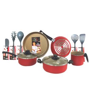 SET DE COCINA JOVIFEL RIVOLI ANTIADHERENTE 12 PZAS
