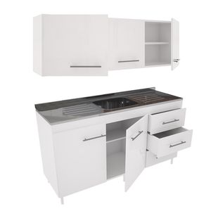 Combo Orlandi Bajo Mesada + Alacena 1.40 Blanco