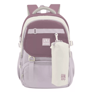 Mochila School + Cartuchera VIOLETA