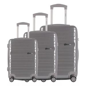 Set de Valijas Dudley D06 Plata - Expandible