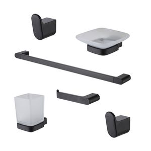 Combo Accesorios P/Baño Peirano Soria Black 6 Piezas