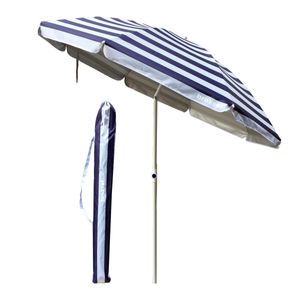 Sombrilla Playera 2 Mts Azul y Blanco Broksol