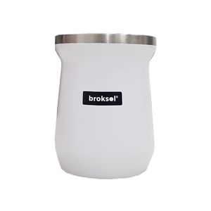 Mate Termico Acero Inox 236 Ml Broksol Blanco