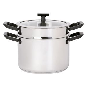 Olla de Acero con Colador y Tapa Tvs Artusi 24cm Inducción
