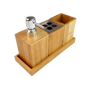 Set de accesorios para baño bambu