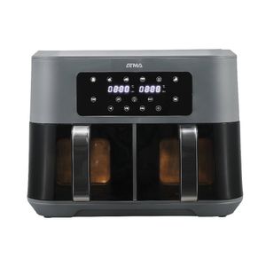 Freidora De Aire 8,5L ATMA Doble Canasta Gris FRD24GAP