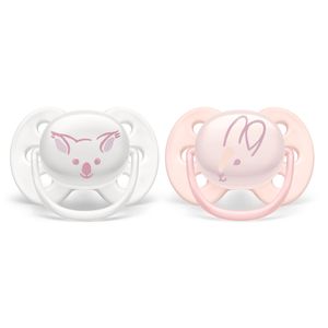 Chupete Ultra Soft Deco Philips Avent SCF222/04 Rosa y Blanco