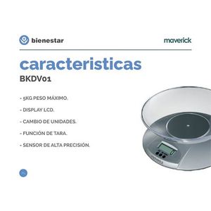 Balanza de Cocina con Bowl Maverick BKDV01