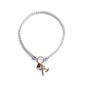 Pulsera Carmín Ocean de Plata 925 con Charms