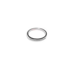 Anillo Carmín Croma de Plata 925 con Piedra Blanca
