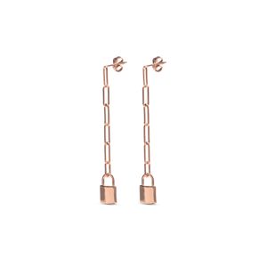 Aros Colgantes Carmín Secret de Plata 925 con Baño Rosé