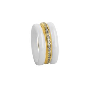 Anillo Carmin Nube Trio de Plata Dorado