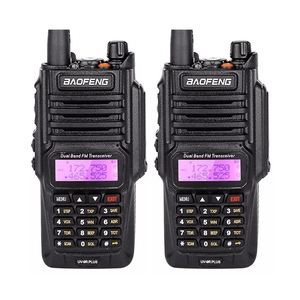Pack x2 Radio Movil Handy Baofeng UV9R Plus Batería Recargable Antena 128 Canales