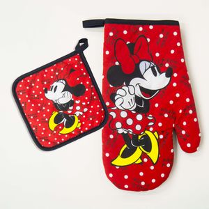 Set agarradera + manopla Minnie Lunares