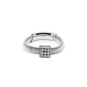 Anillo Carmín de hilos de Plata con Zirconias Blancas