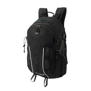 Mochila Negra de Camping 40lts Trekking con funda + Silbato EM200
