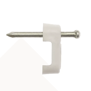Abrazadera Nylon MA con Clavo Blanca x 50 Unidades