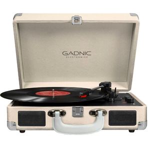 Tocadiscos Gadnic TD33 Bluetooth Portátil 3 Velocidades FM USB Aux-In RCA SD
