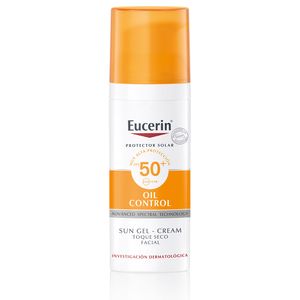 Protector solar Eucerin Oil Control Sun Gel Toque Seco FPS 50+ para piel grasa x 50 ml