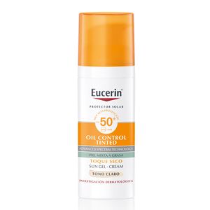 Protector solar Eucerin Oil Control Sun Face Toque Seco Tono claro FPS 50  x 50 ml
