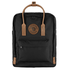 Mochila Kanken Original  N2 16L  Negro Con Cuero Marron