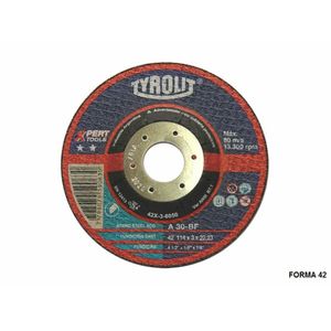 Disco Abrasivo | TYROLIT XPERT TOOLS Aceros (114x1,6x22,23) 41X-16-9000