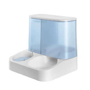Comedero Bebedero con Dispensador de Comida Automatico Waggs Perro Gato Celeste