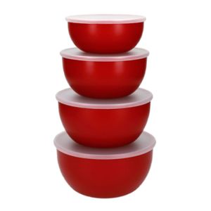 Juego de Bowls KitchenAid con Tapa 4 piezas Rojo