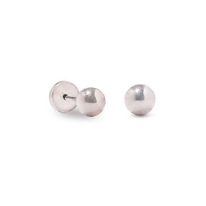 Aros Carmín Bolita 4 de Plata 925