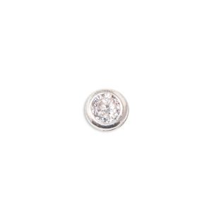 Dije Carmín Luz de Plata 925 con Piedra Blanca N1
