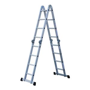 Escalera De Aluminio Multipropósito Kushiro Mi-404 Plateada