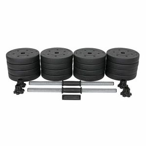 Kit Mancuernas + Barra GBFW261 Tope A Rosca Discos Pesas