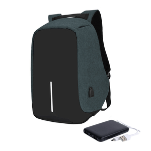 Mochila Antirrobo Impermeable Carga Usb + Power Bank