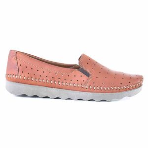 MOCASIN TAFI TERRACOTA CUERO MUJER ZAPATO CONFORT